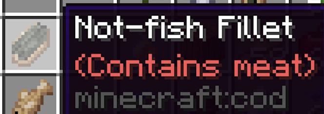 Not-fish fillet with meat